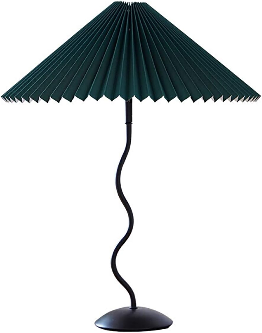 Bedside Lights Table Lamp, Pleated Minimalist Bedroom Bedside Lamp