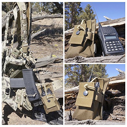 OneTigris MOLLE Radio Holder Tactical Cordura Nylon Short Radio Pouch for BaoFeng UV-5R/UV-82 OneTigris MOLLE Radio Holder Tactical Cordura Nylon Short Radio Pouch for BaoFeng UV-5R/UV-82