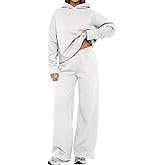 ETCYY NEW Womens 2 Piece Lounge Sets Bow Trim Print Hoodie Set Fall Fashion Oversized Sweatshirts Wide Leg Sweatpants