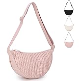 BESMART Small Nylon Crescent Crossbody Bag for Women Men Trendy, Waterproof Crescent Sling, Lightweight Travel Purses