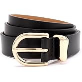 kate spade new york womens 1 Inch Belt With Molten Metal Keeper, Leather Accessory With Adjustable Sizing