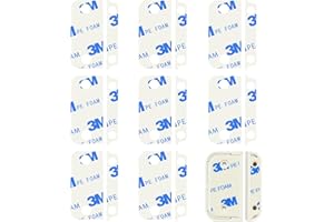 MONSENSIY 8PCS Ring Sensor Adhesive Pads for Ring Alarm Contact Sensors and Magnets(2nd Gen), Adhesive Replacement Tapes,Double Sided Sticky Strips for Ring Door Sensors, Easy Installation,Pre-Cut