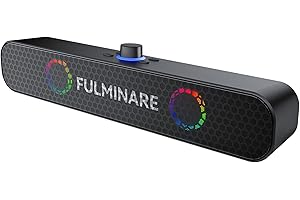 FULMINARE Bluetooth Speaker with 26W HD Sound, Portable Speaker Up to 30H Playtime, AUX&TF-Card&USB Input, LED Lights, Speakers Bluetooth 5.3 Wireless for Home/Party/Outdoor, (Black)