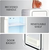 Koolatron 6L Cosmetic Mini Fridge with Dimmable LED Mirror White 12V 230V view 2