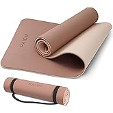 PAIDU Yoga Mat Non Slip Anti-tear,extra thick-2/5 inch（10MM）High Resiliency Professional POE Yoga Mats for Women Men Kids,72"x24"inch,Workout, Yoga, Pilates and Floor Exercise, with Carrier Strap