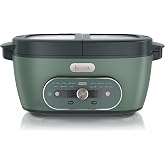 Ninja&reg; MultiPot&trade; XL 12-in-1 Multicooker, Vista Green, MZ1001GN7 | 12 functions, 3 pots, Slow Cook, Shallow Fry, Sear/Saut&eacute;, and more, Oven-Safe, Nontoxic Ceramic, Dishwasher Safe, 1500W
