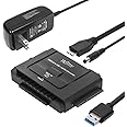 WEme USB 3.0 to SATA/IDE Adapter with Universal 2.5/3.5 Hard Drive Disk Converter for HDD/SSD & IDE HDD Support 6TB and One-Touch Backup Include 12V 2A Power Adapter + USB 3.0 Cable for Laptop