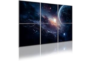 6 Pack Art Acoustic Panels planet nebula space Sound Absorbing Panel 48"x72" Soundproof Wall Panels Acoustic Wall Art for Stu