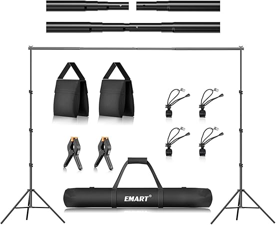 Amazon Emart 8 5ft 260cm X 10 Ft 300cm 写真撮影用背景スタンド 調節可能三脚スタンドセット プロの写真 スタジオ機材用 バックペーパー 背景布 通販