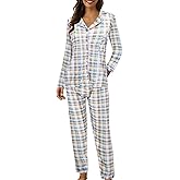 GOSEAGOTOFUN Pajama Sets for Women 2 Piece Long Sleeve Button Down PJs Lounge Set Soft Nightwear Ladies Sleepwear with Pocket