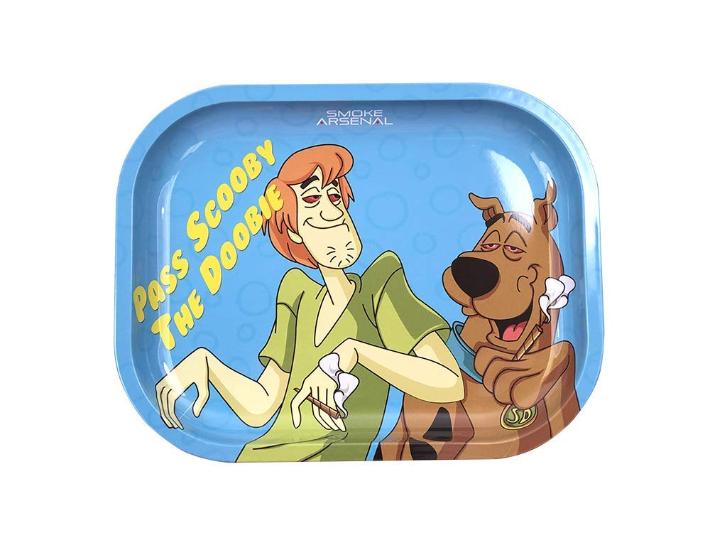 Scooby Doo Metal Rolling Tray - Pass Scooby The Doobie Tray Small 18cm x 14cm