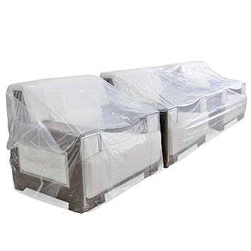 Amazon.com : TopSoon Plastic Couch Cover for Storage Dust-Proof ...