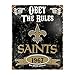 Party Animal NFL New Orleans Saints Embossed Metal Sign