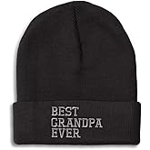 Beanies for Men Best Grandpa Ever Grandfather Pops Pa Gramps Skull Cap Winter Hats for Women One Size