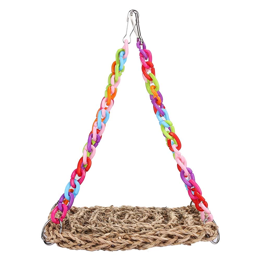 Parrot Natural Rattan Nest Bed Pet Bird Hammock Swing Toy for Parrot Budgie Parakeet Cockatiel Conure Lovebird Cockatoo Macaw Amazon African Grey Cage Snuggle Hammock Perch Toy