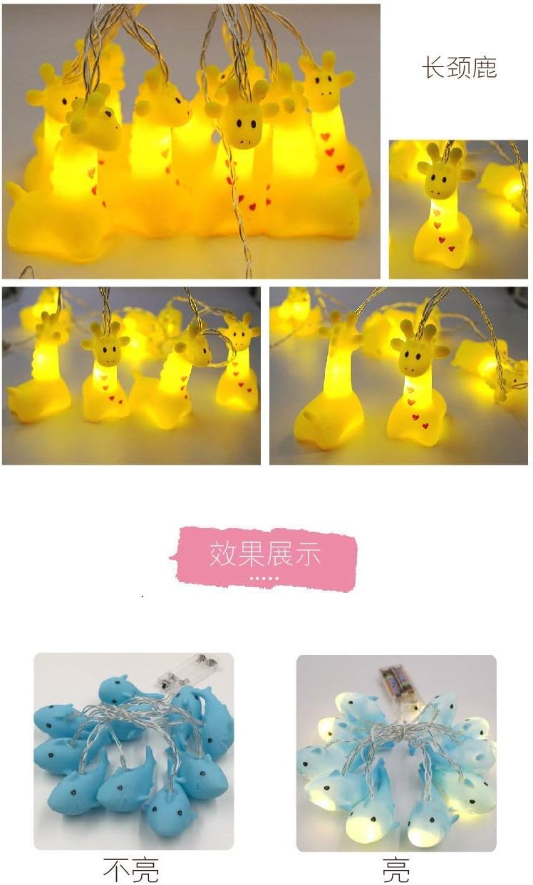Fantes 1.5M 10 LED Giraffe String Lights Battery Operated LED Fairy Fantastic Lights for Bedroom Baby Room Child Room Birthday Party Decoration (Giraffe) - Image 4