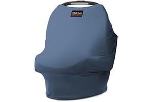 Milk Snob Original 5-in-1 Luxe Cover in Ocean Blue - Added Privacy for Breastfeeding, Baby Car Seat, Carrier, Stroller, High Chair, Shopping Cart, Lounger Canopy, Newborn Essentials, Nursing Top