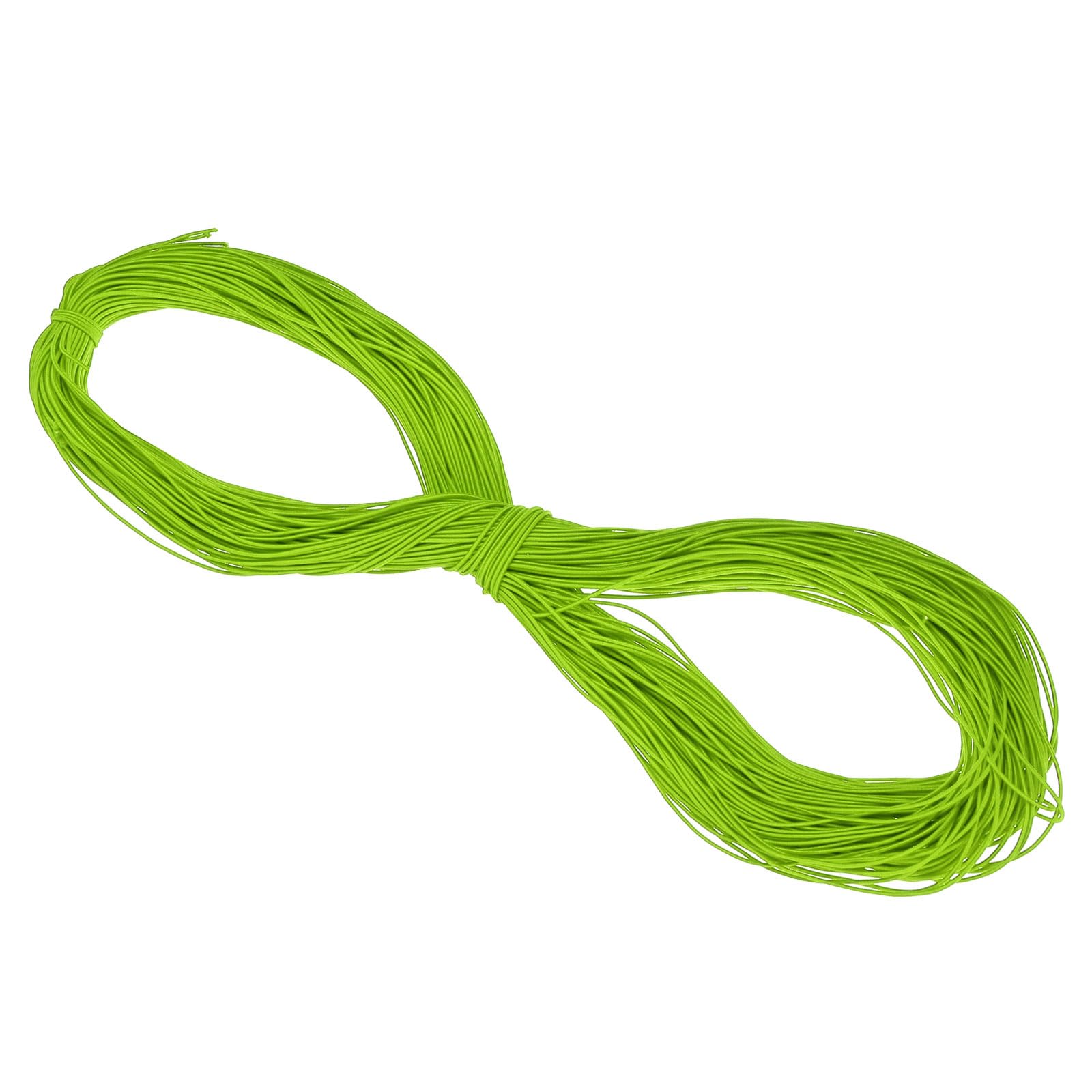 PATIKIL 109 Yards(100m) Bungee Cord Elastic Cord Heavy Stretch String Rope 1.5mm Lawn Green for Crafting DIY Sewing Hook Straps Camping Tie Down Strap