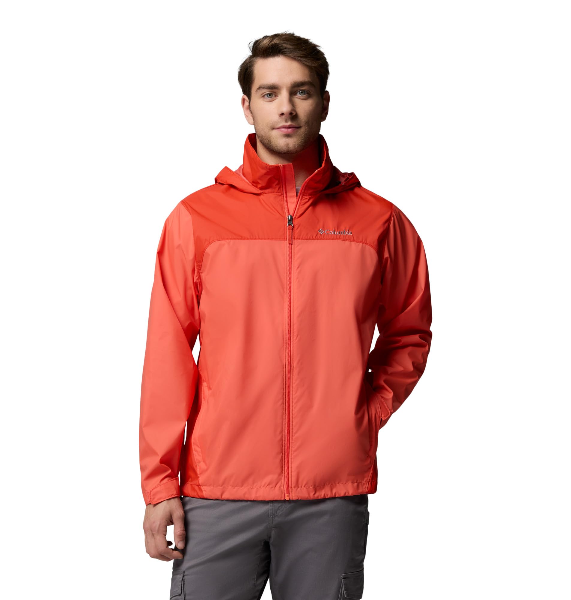 Columbia Men's Glennaker Lake II Rain Jacket, Zing/Super Sonic, X-Large Tall Image