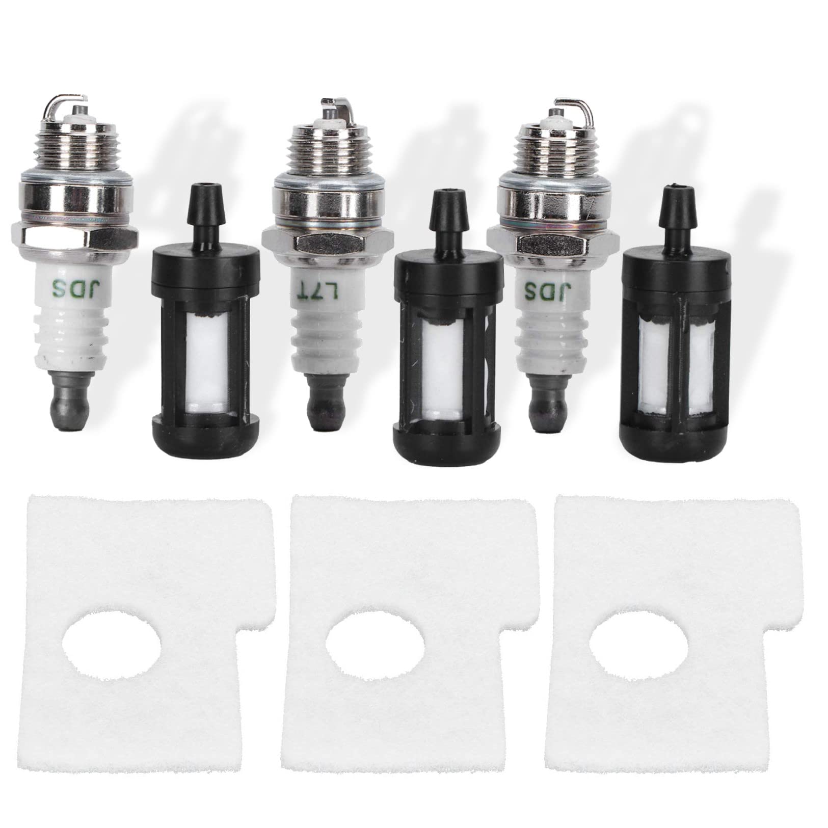 Air Fuel Filter Spark Plug Kit for STIHL MS180 MS170 018 017 MS 180 170 Chain Saw, Chainsaw Replacement Parts, Air Filter + Fuel Filter + Sparking Plug, Easy to Install and Replace