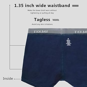 5Mayi - Calzoncillos para hombre, ropa interior de algodón C: 5 pares-azul S: Amazon.es: Ropa y accesorios