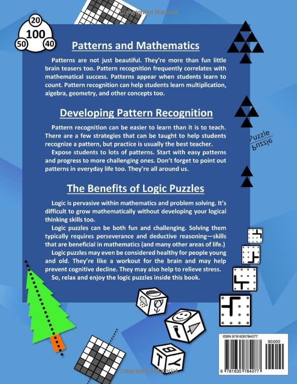 Patterns & Logic Puzzles – Book 2: (More Difficult) Answer Key Included