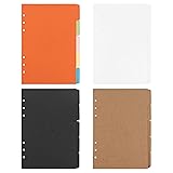 AUEAR, 4 Sets Paper Divider Index Page Tab Cards 4