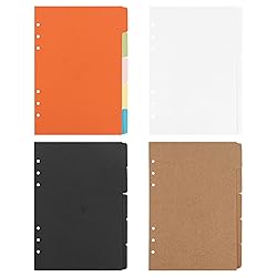 AUEAR, 4 Sets Paper Divider Index Page Tab Cards 4