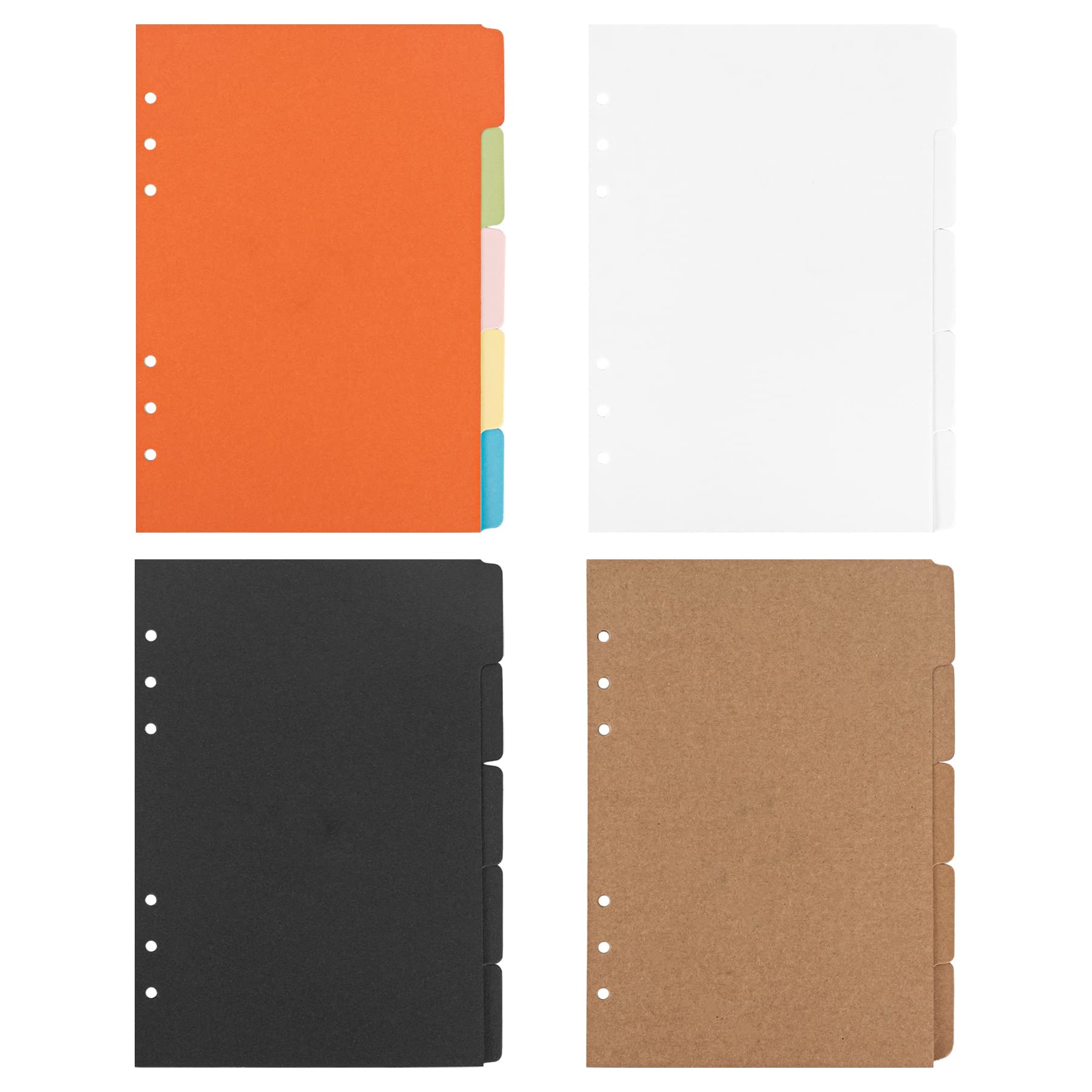 AUEAR, 4 Sets Paper Divider Index Page Tab Cards 4