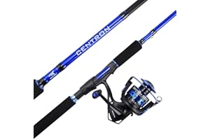 KastKing Centron Fishing Rod and Reel Combo, Spinning & Baitcasting Combos, IM6 Graphite 2Pc Blanks, Stainless Steel Guides with Ceramic Rings, Contoured EVA Handles & Fighting Butt