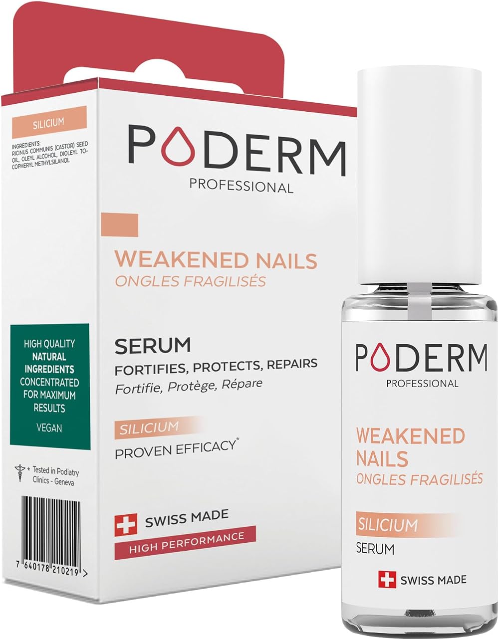 PODERM Silicium Serum for Damaged Nails Organic Silicon Swiss Made