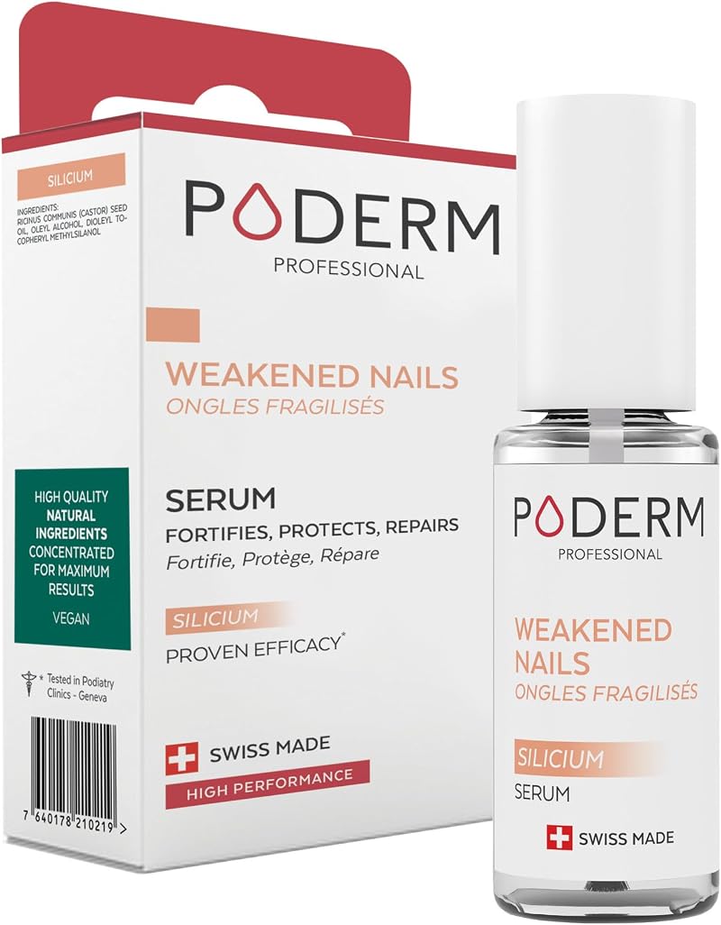 PODERM Silicium Serum for Damaged Nails Organic Silicon Swiss Made