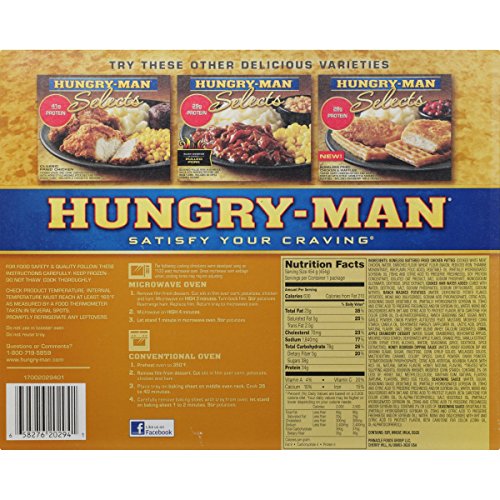 Hungry-Man Selects, Boneless Fried Chicken and Ham, 16 Ounce (Frozen)