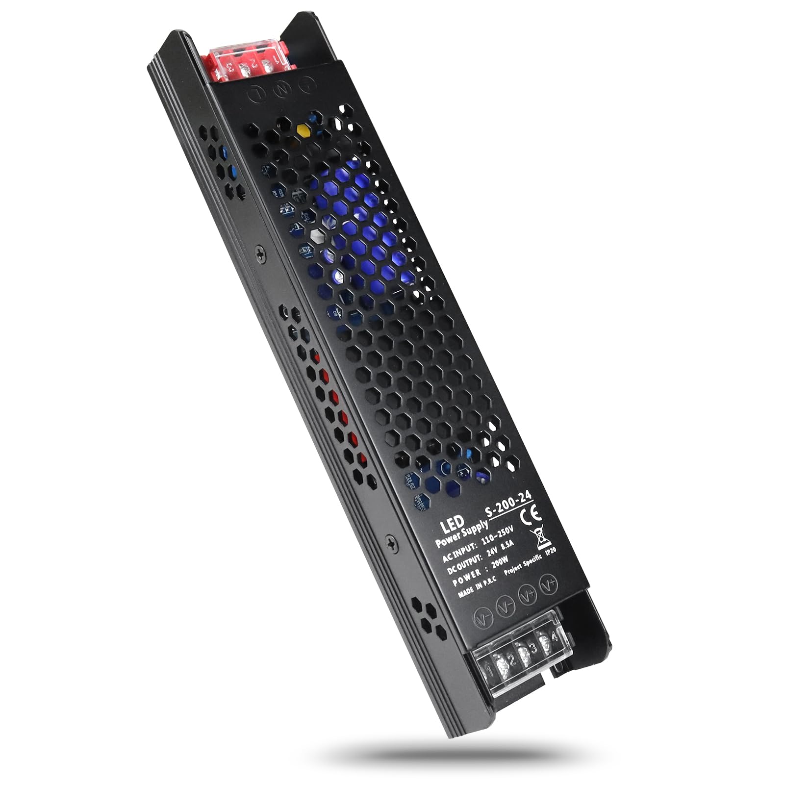 Photo 1 of 24V Power Supply, 8.5A 200W Universal Regulated Switching Power Supply Adapter, 110-250V AC to 24V DC Transformer, Converter, LED Driver for LED Strip Lights, Lighting Fixtures, Projects, Radio