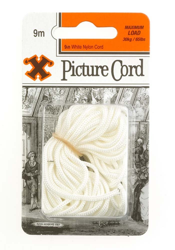 X 9m Picture Cord - White