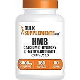 BulkSupplements.com HMB Capsules - as Calcium HMB Supplement, Beta-Hydroxy Beta-Methylbutyrate - Gluten Free, 6 Capsules per Serving (3000mg), 360 Count (Pack of 1)