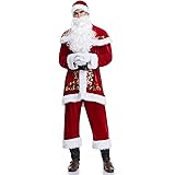 ShiyiUP Christmas Santa Claus Luxury Suit Adult Cosplay Costume Outfit