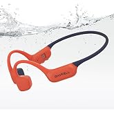 Rhyfell Bone Conduction Swimming Headphones with 32GB MP3 Player | IP68 Waterproof Open-Ear Wireless Sports Headphones, 10H Playtime, Bluetooth 6.0, Secure Fit for Running Swimming Surfing