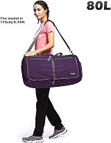 Gonex 80L Foldable Duffle Bag Shoes Compartment Purple view 9