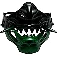 Beyond Collectibles Japanese Monster Hannya Mask Demon Oni Samurai Half Face Shield (Black), One size fit most…