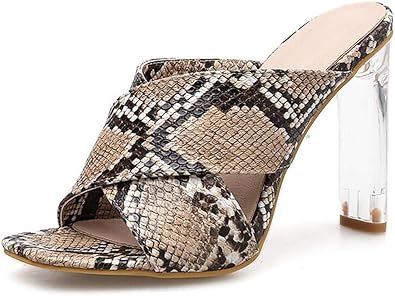 open toe perspex heels