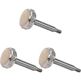 Lovermusic 3 Pcs Length 1.78inch Bass Nickel Plated Copper Valve Finger Buttons for Euphonium Replacement Parts