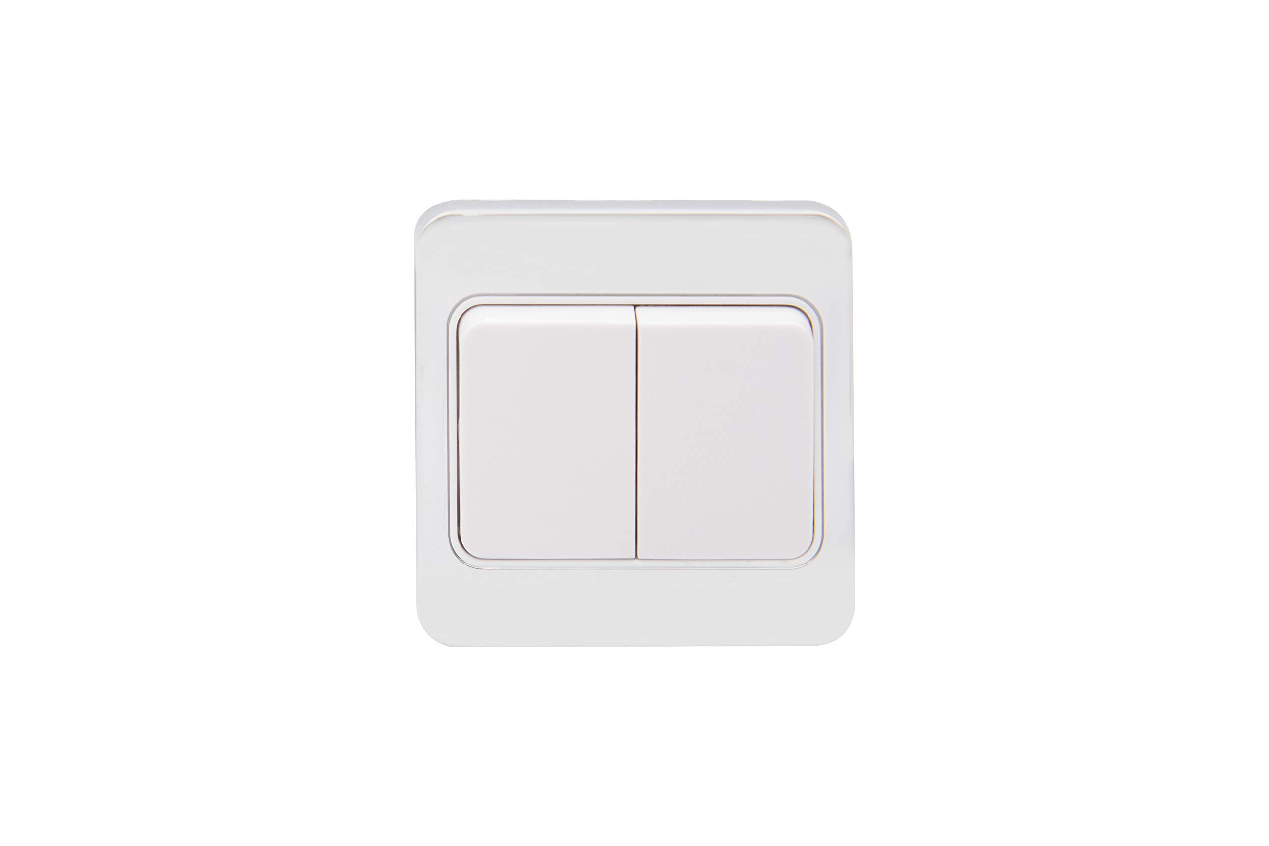 Schneider Electric Lisse Screwless Deco - Double Wide Rocker 2 Way Light Switch, 10AX, GGBL1022WWPC, Polished Chrome with White Insert