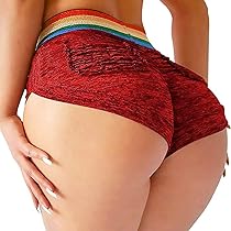 【送料無料】STRING BOOTY TOPS&SHORTS (3 Colors) YOFIT Booty Shorts for Women Sexy Slutty Butt Scrunch Twerk