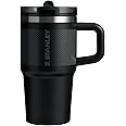 Stanley Quencher ProTour Flip Straw Tumbler with Leakproof Lid 20 oz | Built-In Straw and Handle | Cup Holder Compatible for Travel | Insulated Stainless Steel Cup | BPA-Free | Black Fade