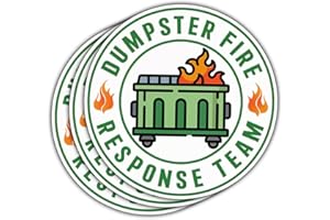 BOZENTIM 3Pcs Dumpster Fire Response Team Sticker Funny Meme This is Fine Dumpster Fire Sticker Gift Dumpster Fire Response Team Stickers Dumpster Fire Decal for Laptop Bottle Phone Car Hard Hat 3"x3" (D1)