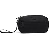 TUMI Travel Accessories Zip Around Case | Compact Leather Travel Organizer, Zip-Around Closure, Multiple Interior Pockets, Wristlet Strap, 5x8.5-Inch Design
