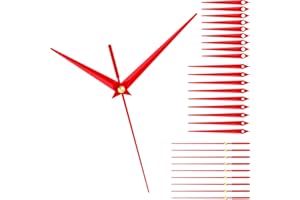 Hemobllo 10 Sets Clock Hands - DIY Wall Clock Hands Pointers s Replacement Parts Accessories s Kit for DIY Repair Parts Replacement, Red