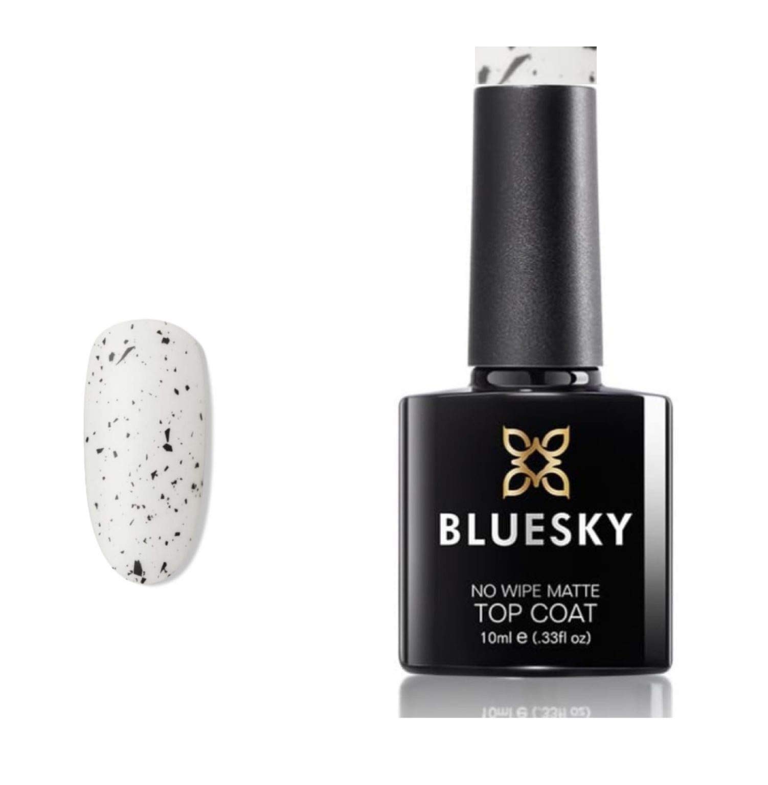 BLUESKY GEL POLISH EGGSHELL NO WIPE MATTE TOP COAT UV LED SOAK OFF BCT02 FOR SPECKLED EGG DESIGN NAILS