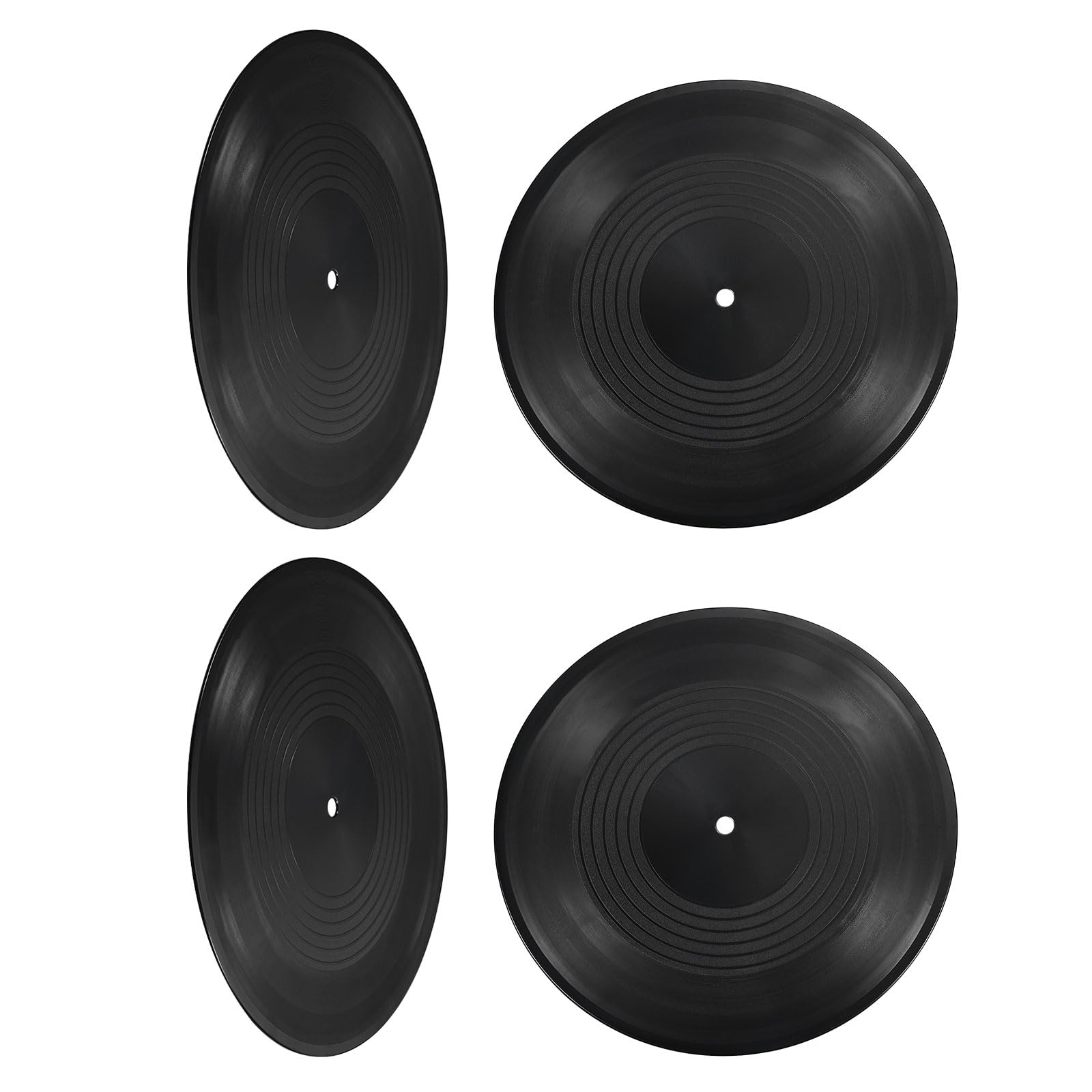 PATIKIL Blank Vinyl Records, 12 Inch 2 Pack CD Fake Vinyl Records for Wall Aesthetic Decor, Decorative Records for Roll Music Room Rock Party DIY Decoration, Black